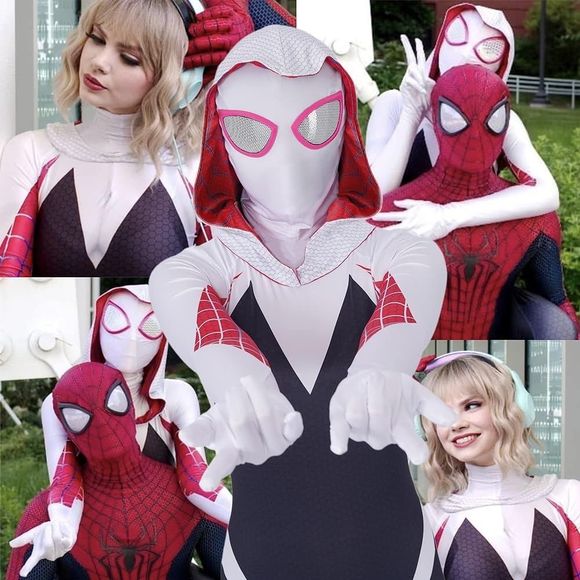 Gwen Stacy cosplay costume for adult. Size XL, Halloween cosplay costumes. - Picture 5 of 9